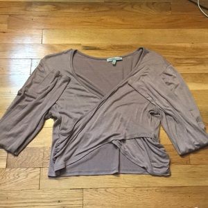 Charlotte Russe Surplice Criss Cross Top